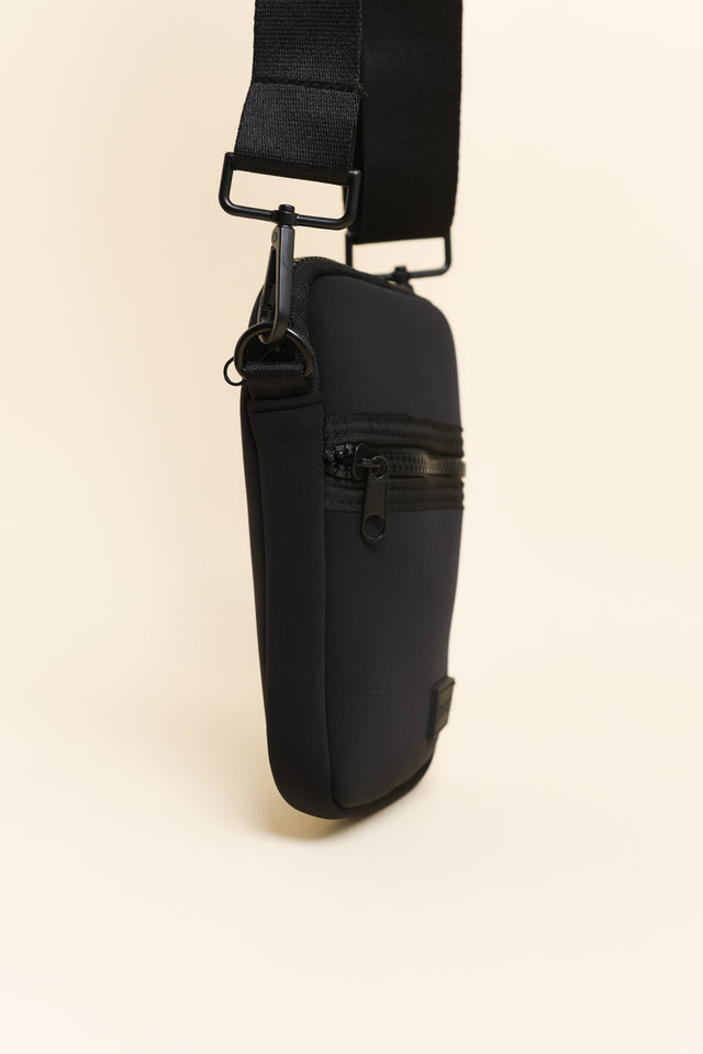 Andie Black Neoprene Phone Bag