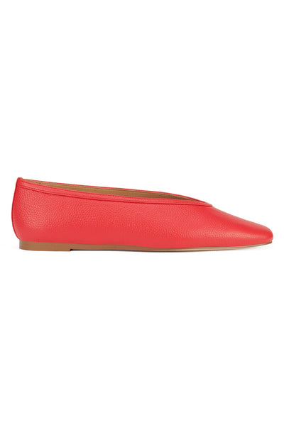 Anita Red Leather Ballet Flat