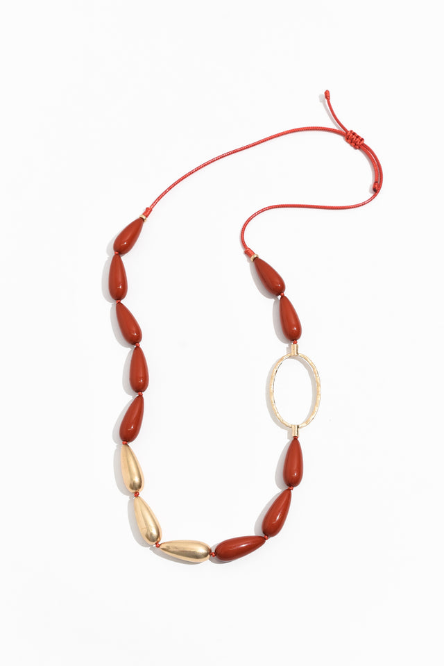 Anja Red Beaded Necklace