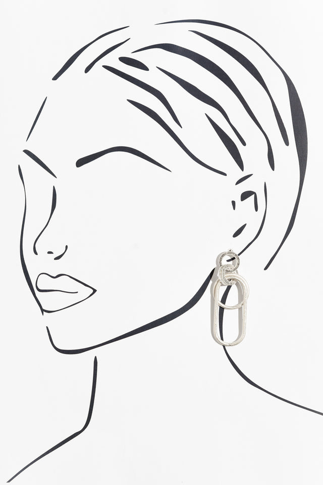 Anoka Silver Link Earrings image 2