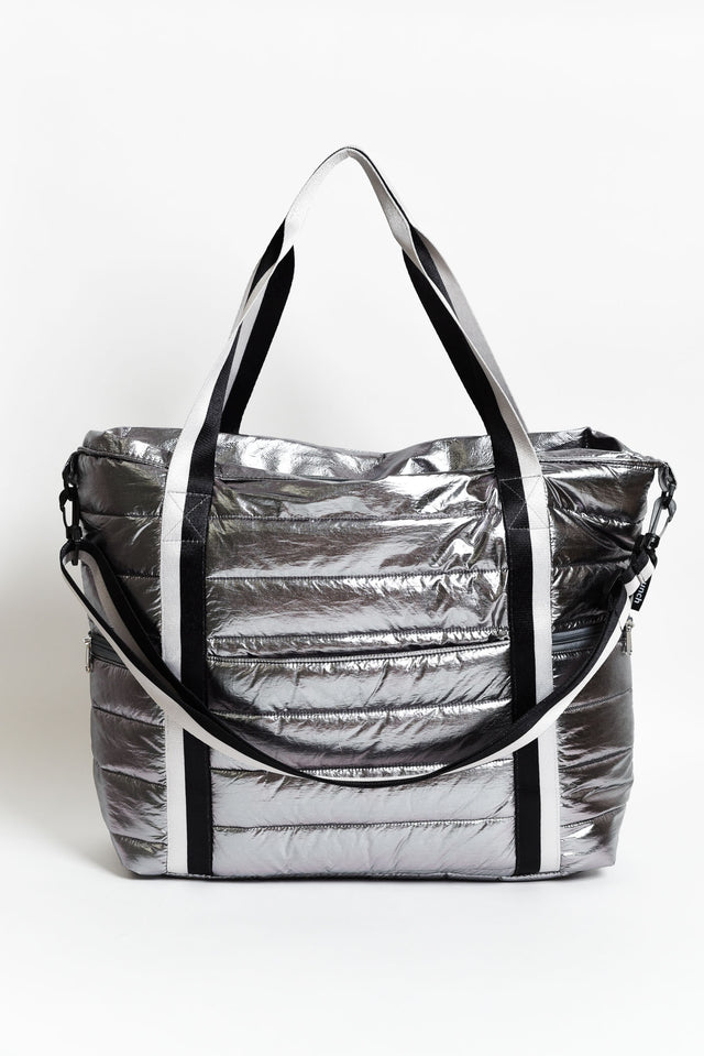 Antilla Silver Puffer Tote Bag