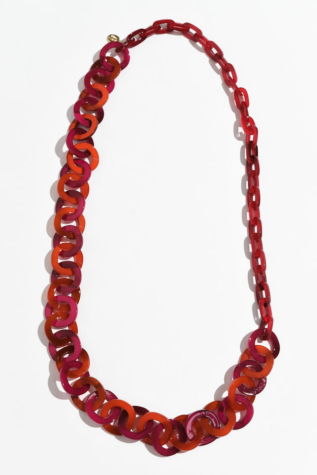 Anula Red Linked Necklace image 1