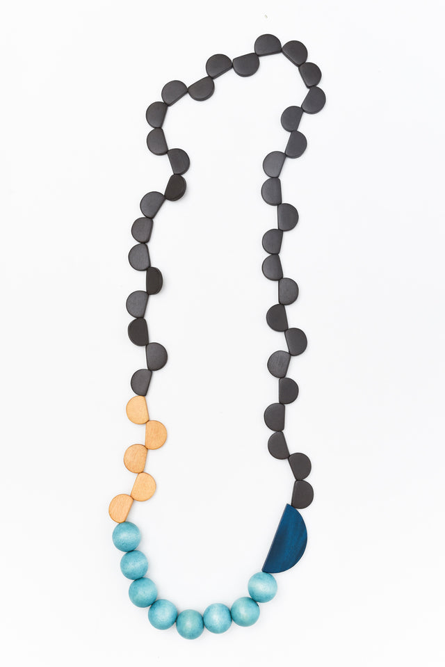 Ara Turquoise Wooden Beaded Necklace