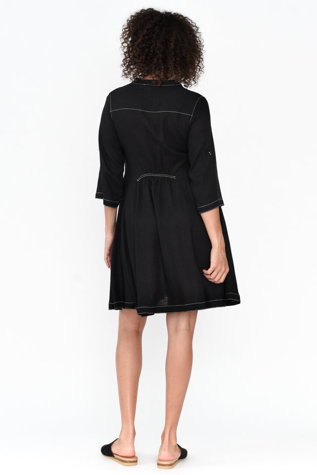 Argon Black Contrast Stitch Dress image 6