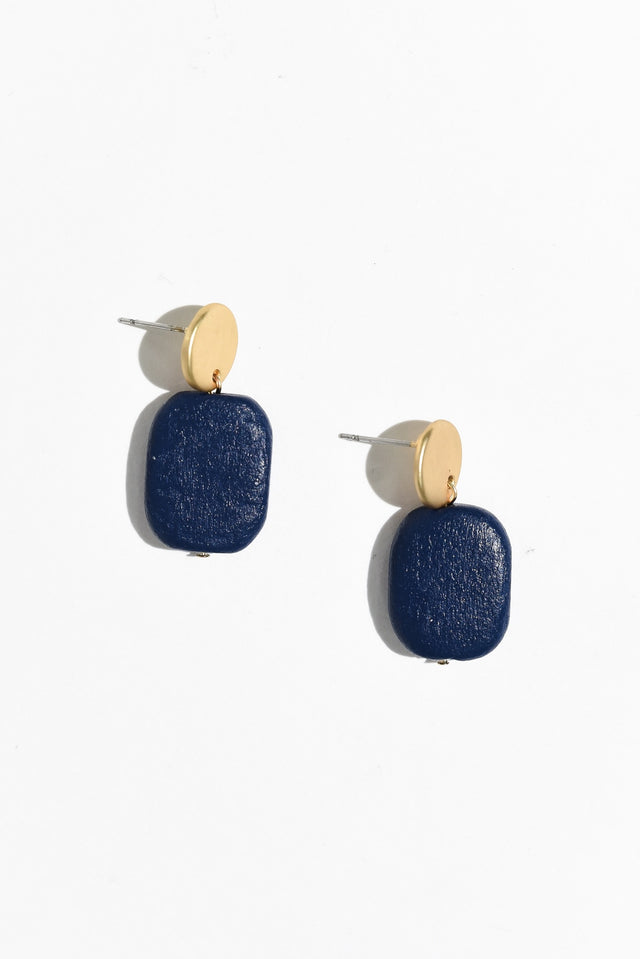 Ariel Blue Rectangle Drop Earrings