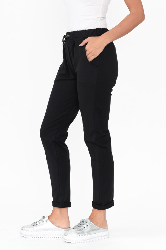 Arshi Black Cotton Blend Jogger Pants image 4