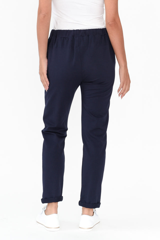 Arshi Navy Cotton Blend Jogger Pants image 5