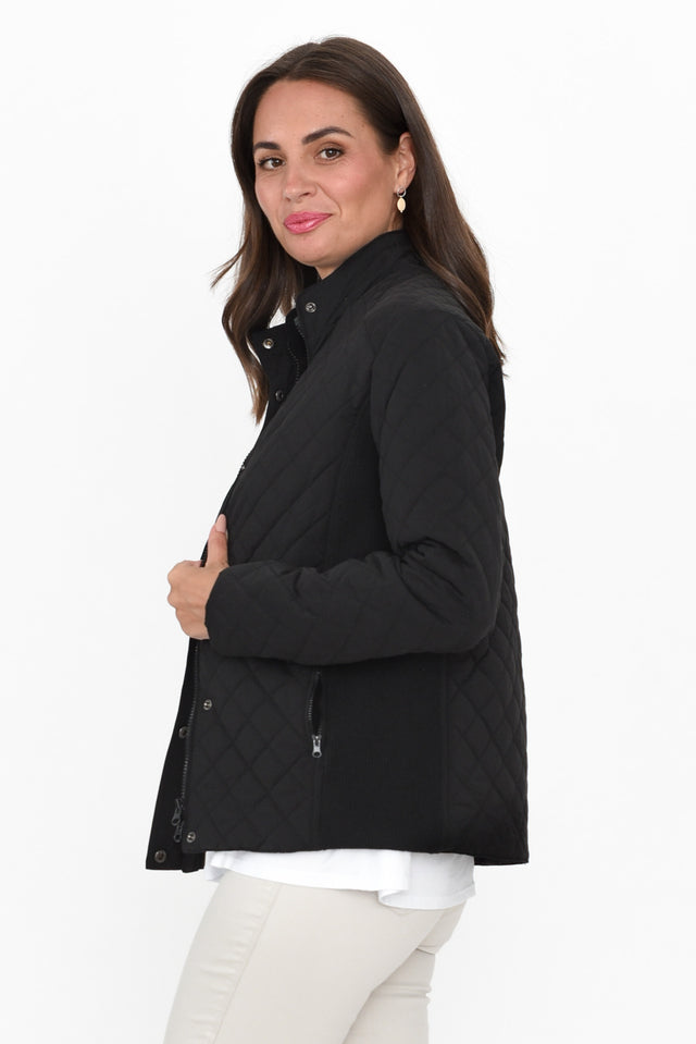 Asena Charcoal Quilted Puffer Jacket image 3