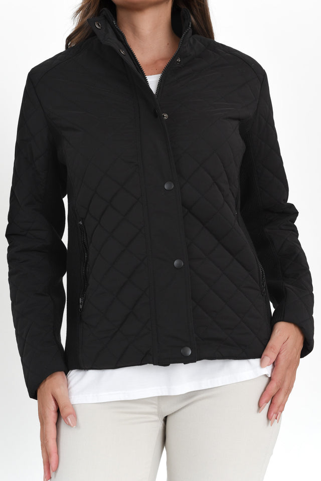 Asena Charcoal Quilted Puffer Jacket image 5