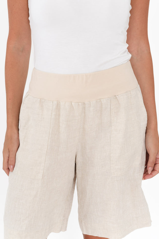 Aster Natural Linen Shorts