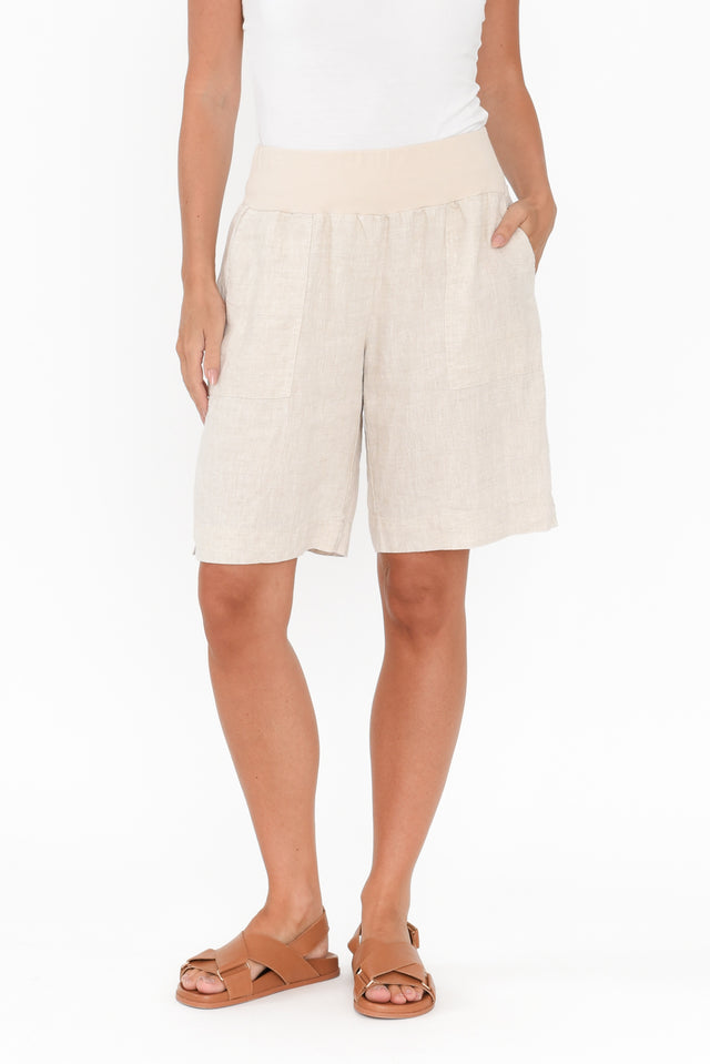 Aster Natural Linen Shorts