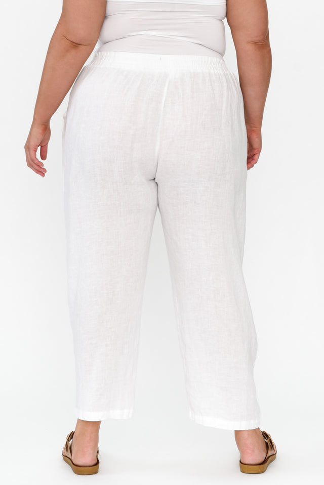 Ataya White Linen Pants image 11