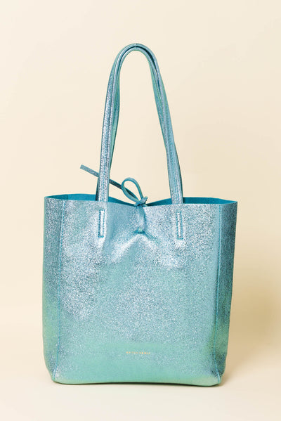 Atlanta Blue Metallic Tote Bag
