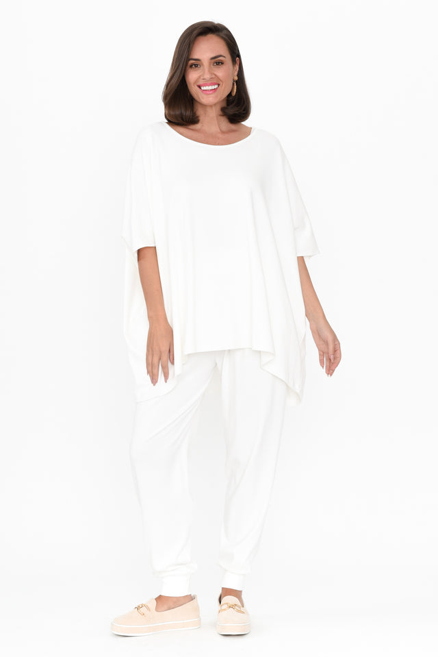 Atwood White Batwing Top