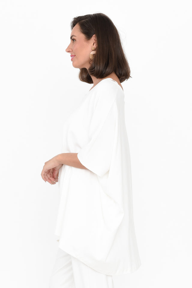 Atwood White Batwing Top