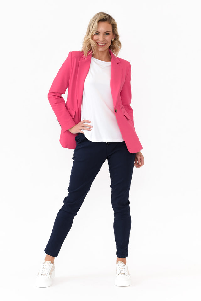 Audra Pink Fitted Stretch Blazer banner image