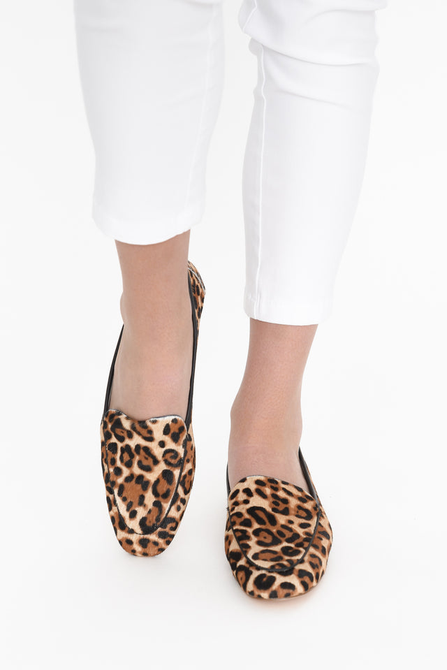 Avery Leopard Leather Loafer