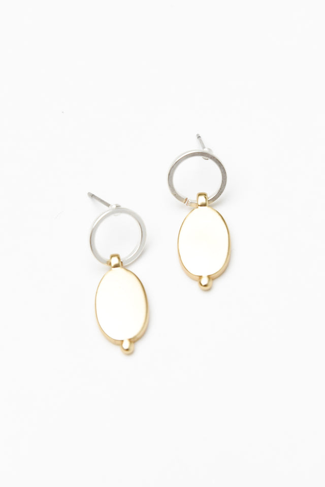 Ayelet Silver Oval Drop Earrings
