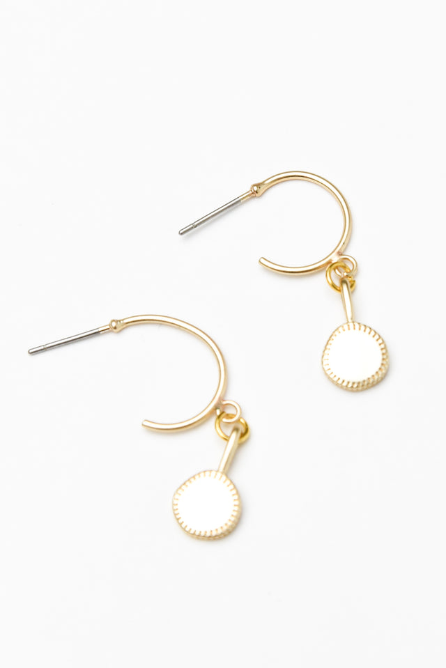Azula Gold Disc Hoop Earrings image 1