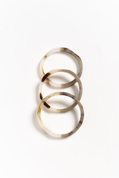 Balana Grey Marble Bangle Set