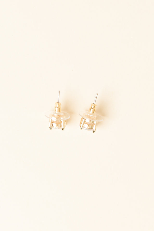 Ballet Gold Diamante Stud Earrings