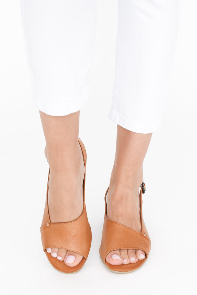 Balmoral Tan Leather Slingback Heel