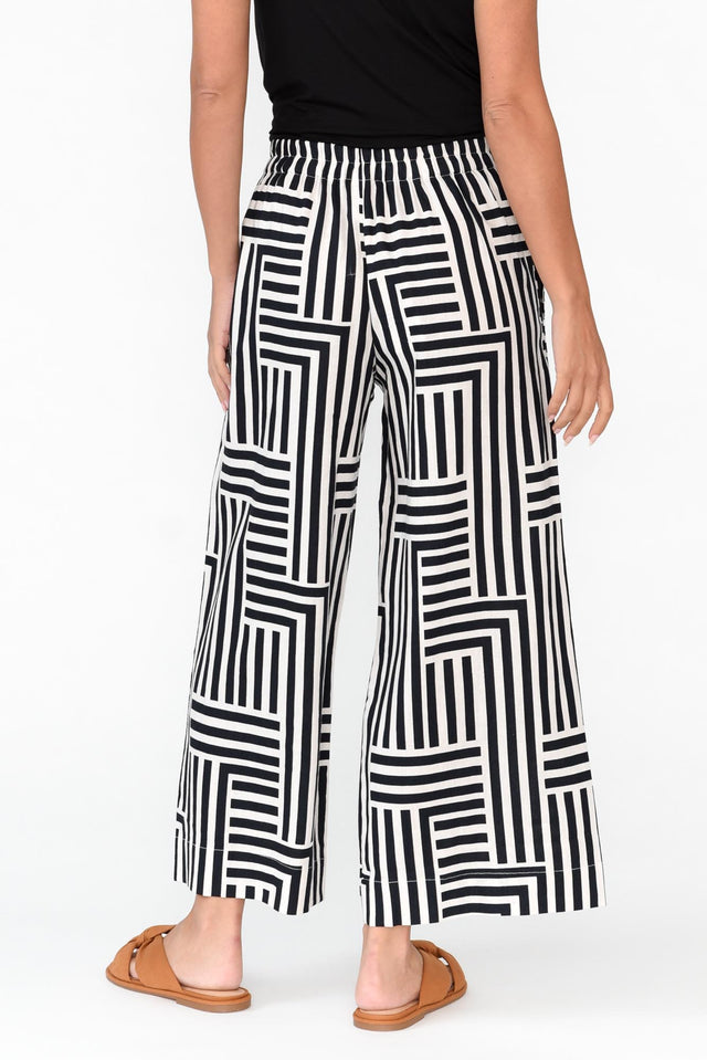Bauhaus Navy Stripe Linen Blend Pants