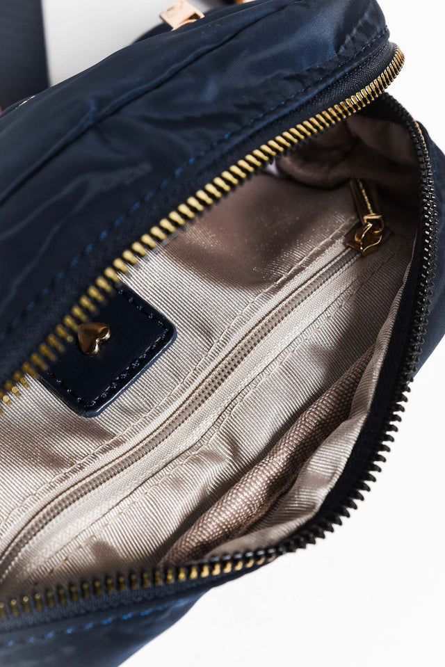 Bea Navy Quilted Crossbody Bag