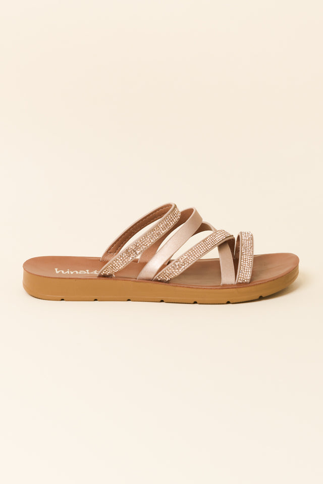 Bedarra Rose Gold Diamante Slide
