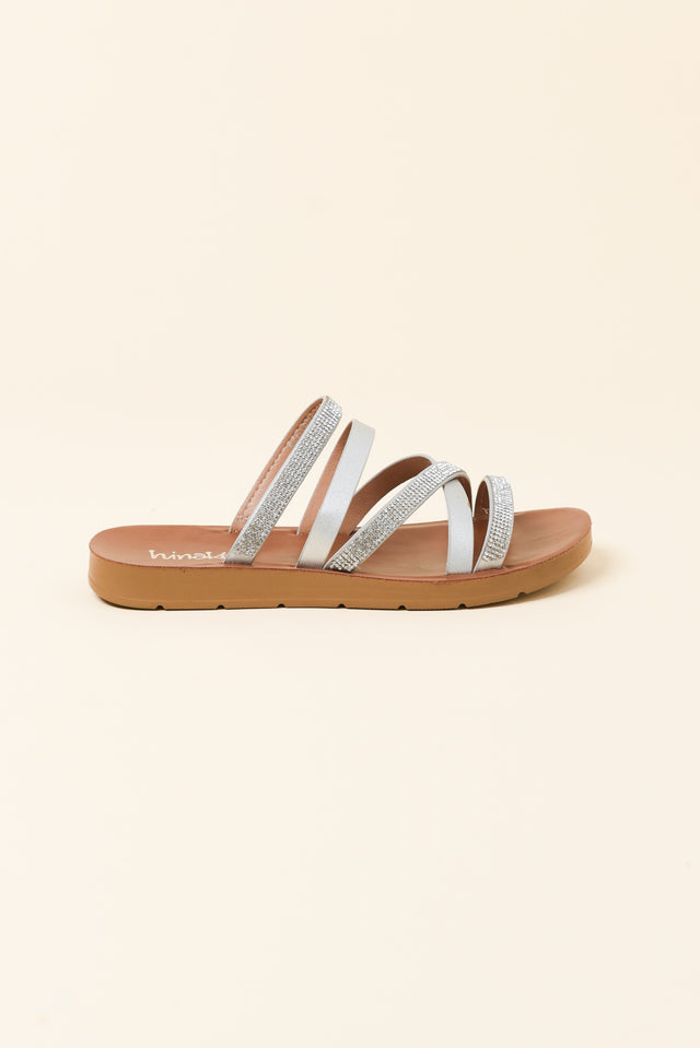 Bedarra Silver Diamante Slide
