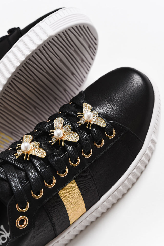 Bee Black Stripe Leather Sneaker image 6