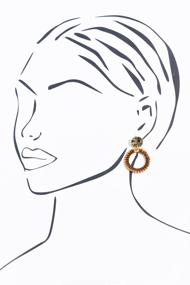 Belair Gold Beaded Drop Earrings