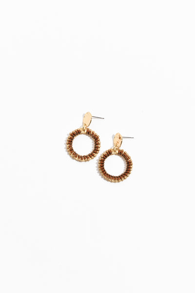 Belair Gold Beaded Drop Earrings