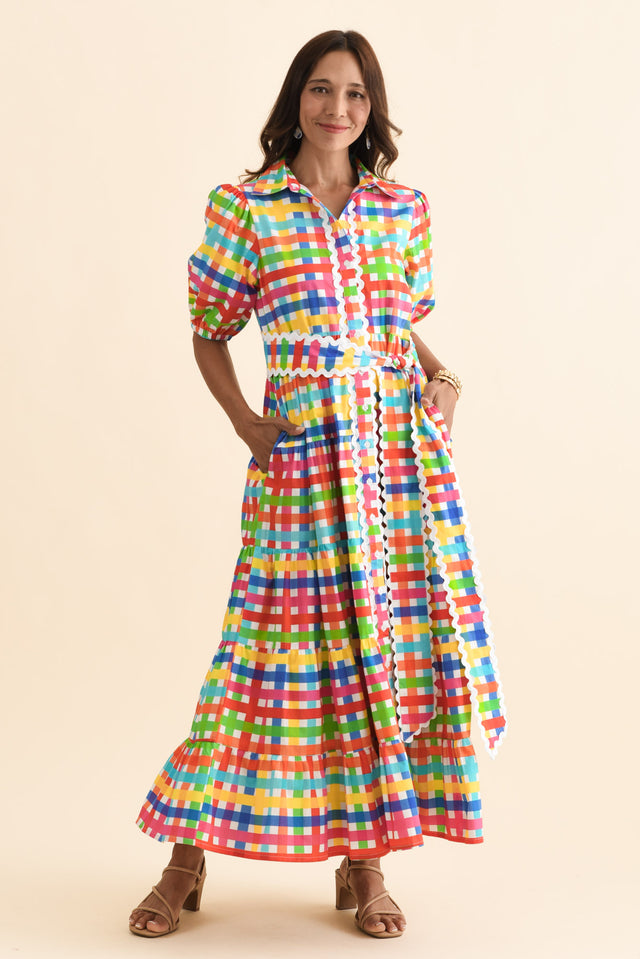 Bertie Yellow Check Cotton Dress banner image