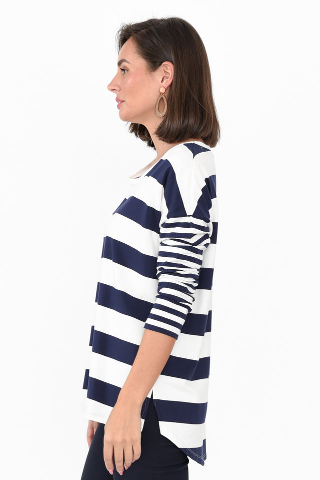 Betty Nautical Stripe Cotton Long Sleeve Tee image 5