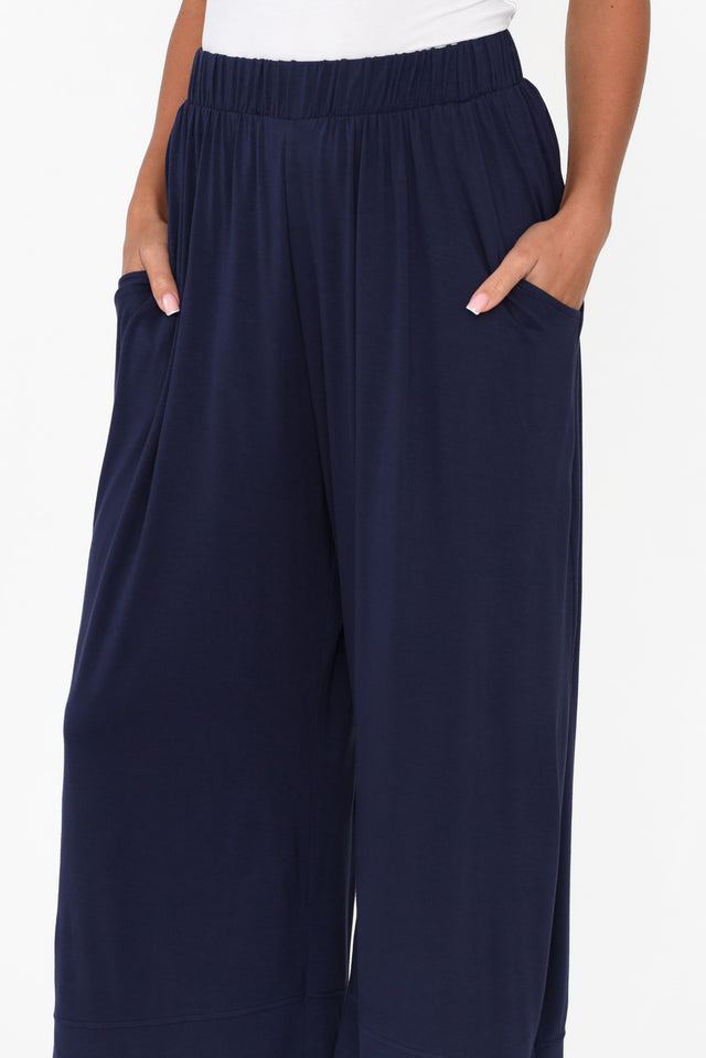 Bianca Navy Relaxed Pants