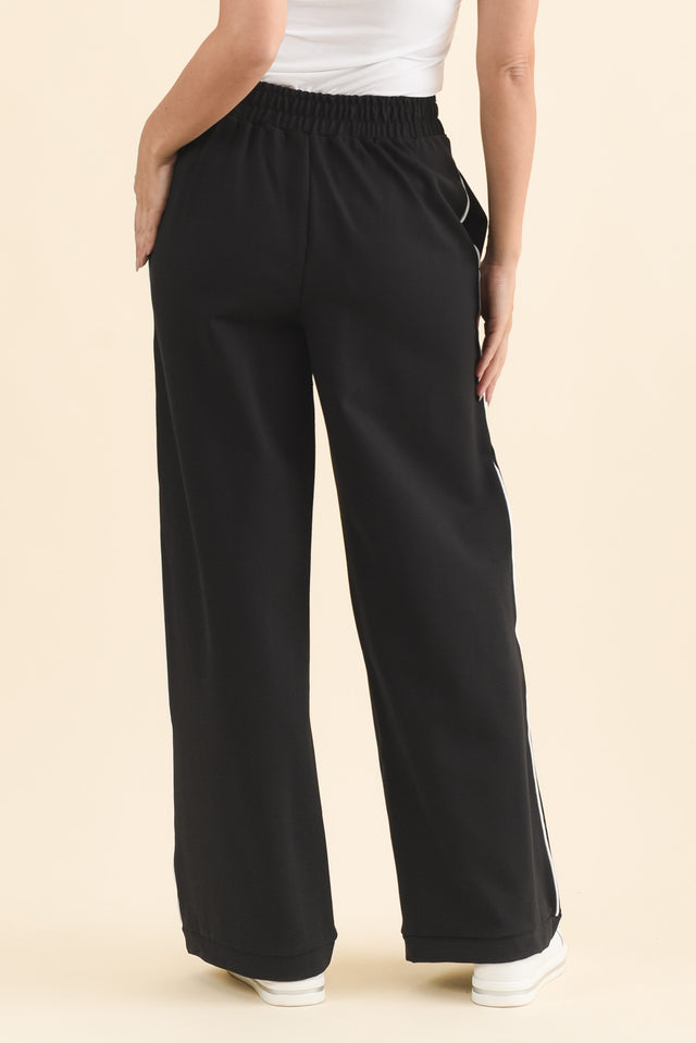 Bien Black Contrast Ponte Jogger Pants image 5