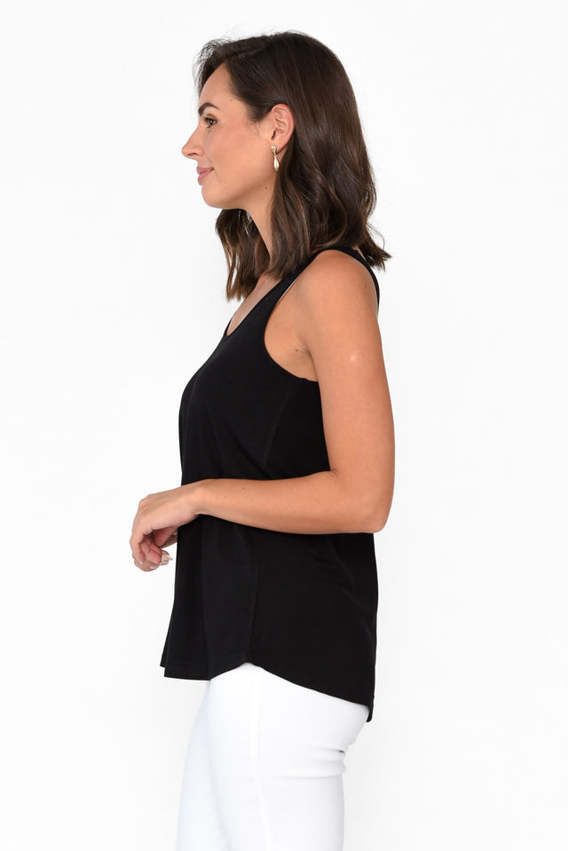 Black Bamboo Relaxed Singlet