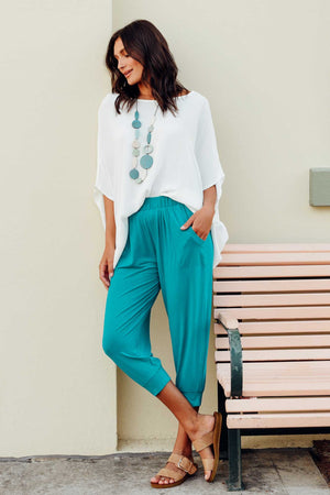 Blue Lagoon Tokyo Slouch Pants - Blue Bungalow