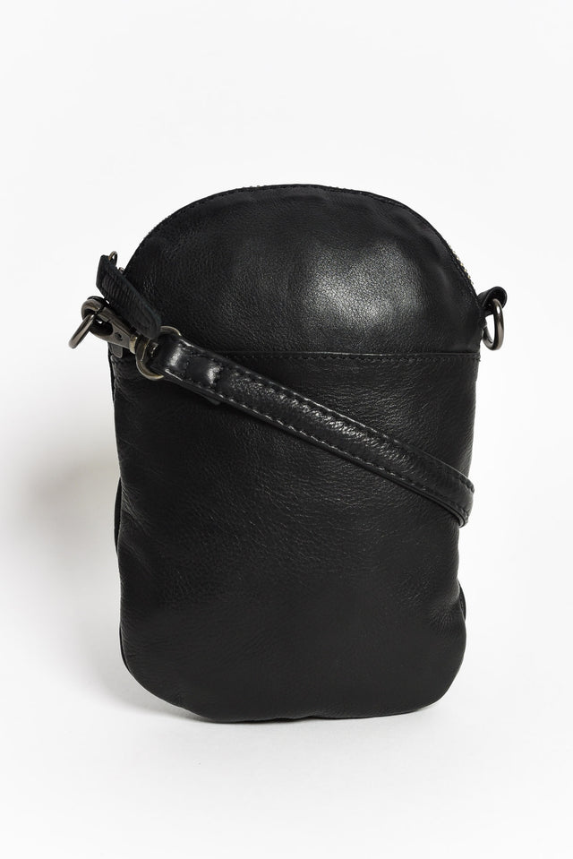 Bobbi Black Leather Crossbody Bag