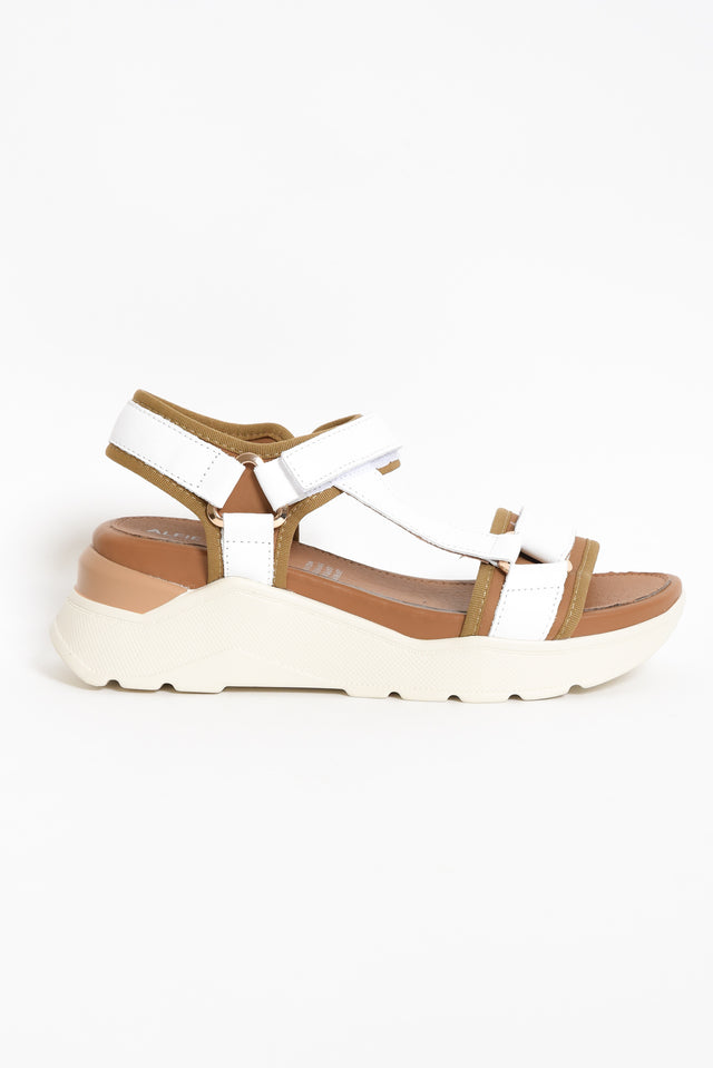 Bolton White Leather Velcro Sandal image 2