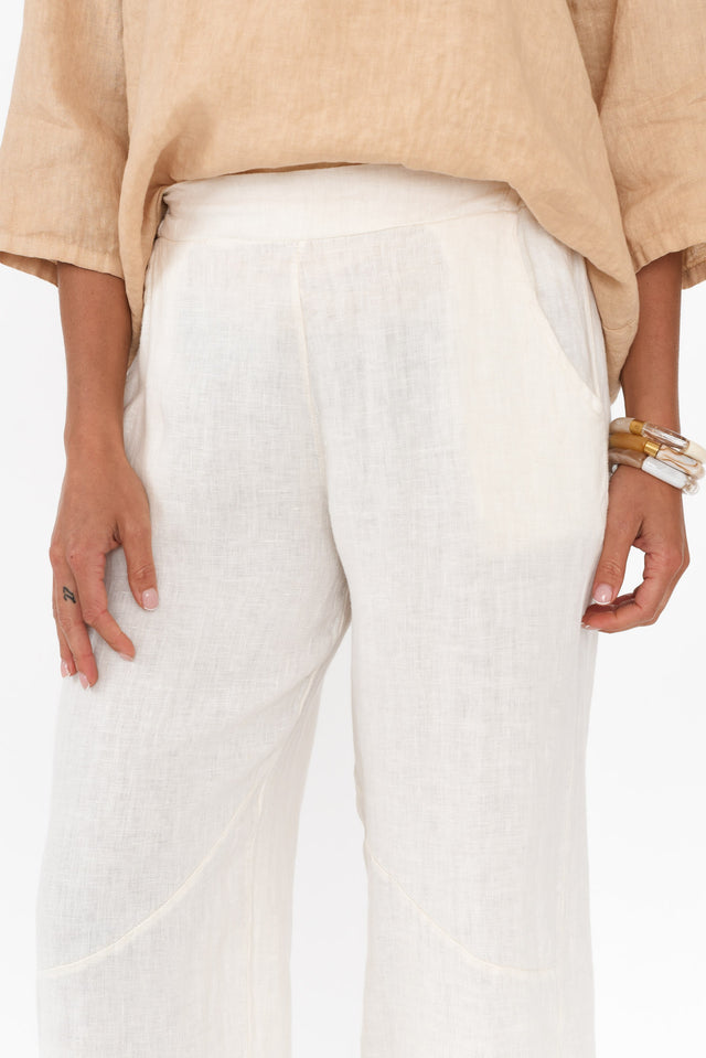 Boston Cream Linen Pocket Pants,Brunette model,alt text|model:Brontie image 6