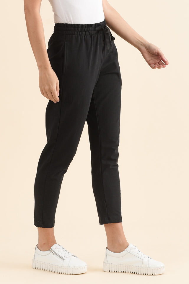 Briar Black Cotton Cropped Sweatpants image 3