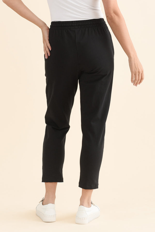 Briar Black Cotton Cropped Sweatpants image 4