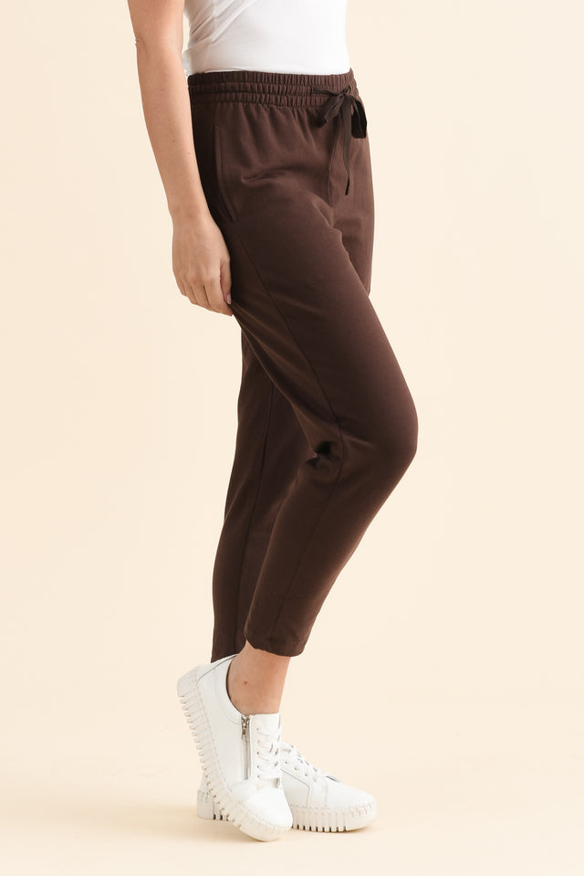 Briar Chocolate Cotton Cropped Sweatpants image 3