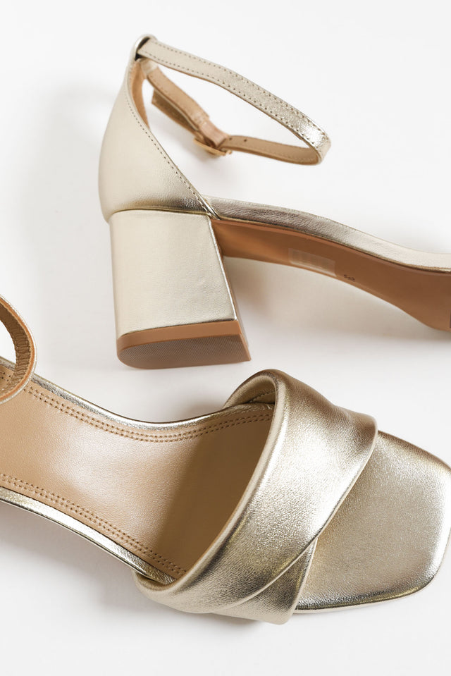 Britt Gold Leather Heel image 3