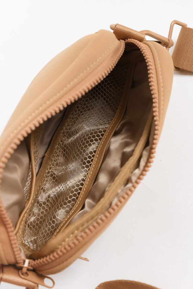 Brodie Beige Neoprene Mini Crossbody Bag image 2