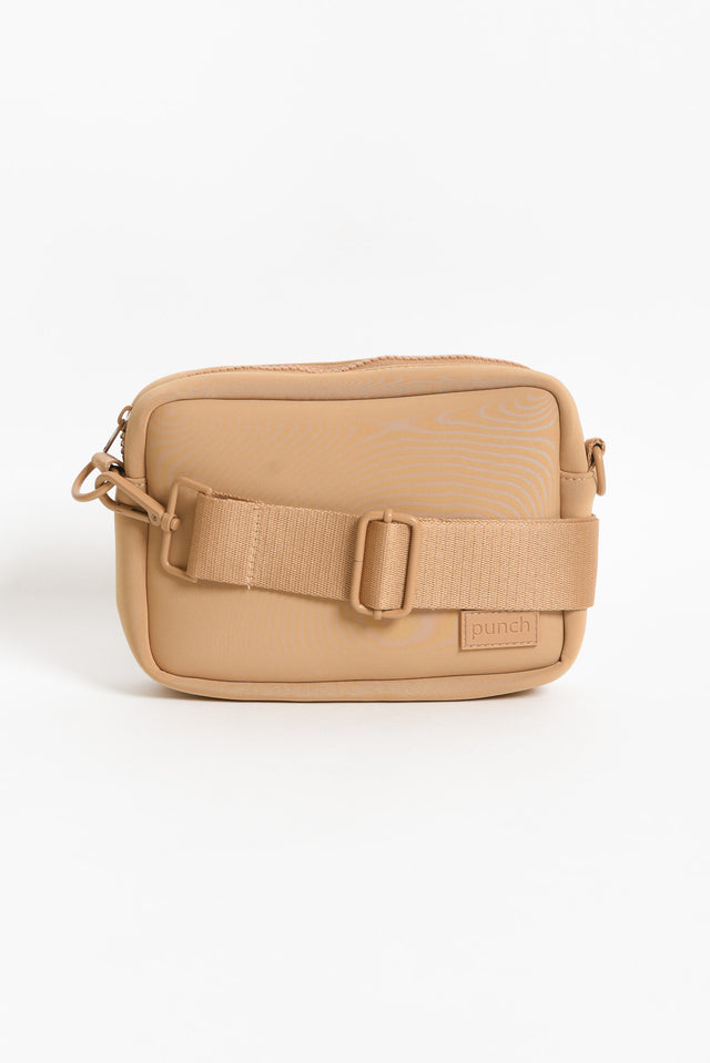Brodie Beige Neoprene Mini Crossbody Bag image 1