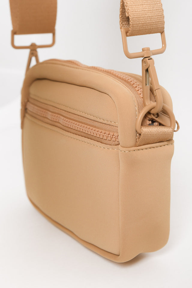 Brodie Beige Neoprene Mini Crossbody Bag image 3