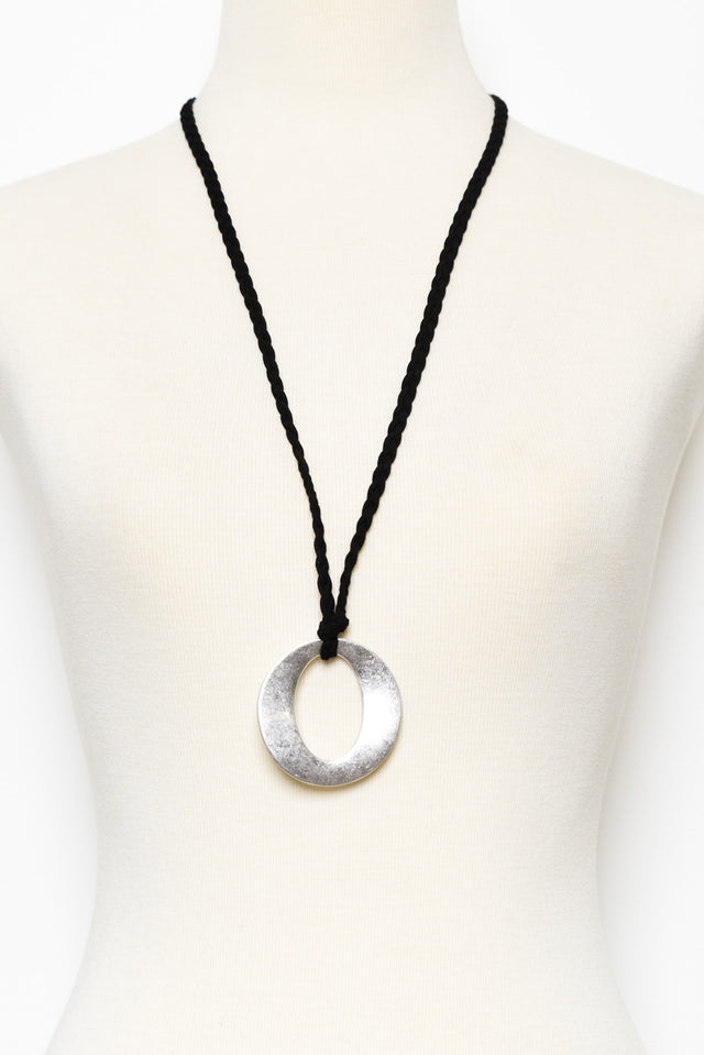 Bronte Silver Circle Pendant Necklace